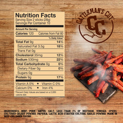 Cattleman's Cut opened pouch with sticks half removed illustrating reseal freshness