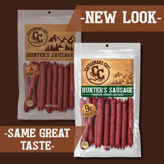 Cattleman's Cut meat stick close-up showing smoked surface and portable size benefit