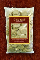 Cavanagh front packaging showing pack of 500 wafers and ease of storage