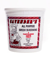 Cavender's 5 lb tub front packaging showing brand and label for bulk kitchens