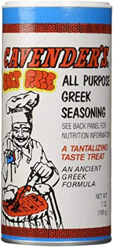 Cavender's front packaging showing brand and salt-free benefit