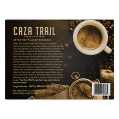 Caza Trail single-serve cup brewing into mug for quick convenience