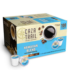 Caza Trail front packaging showing 100-count and blend benefits