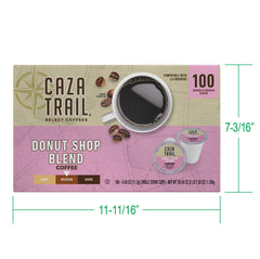 Caza Trail pod next to a ruler displaying size and portability for on-the-go use