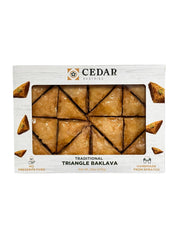 Cedar Pastries triangle baklava plated, ready to serve and impress guests
