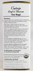 Celebration Herbals brewed tea in cup steaming for a calming caffeine-free sip