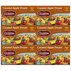 Celestial Seasonings front packaging showing six-box value pack and flavor