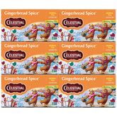 Celestial Seasonings front box showing gingerbread spice branding and convenience