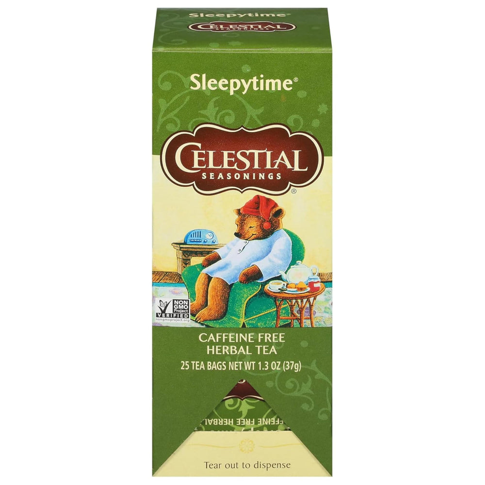 Celestial Seasonings front box showing 25 tea bags and product branding for easy identification