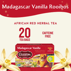 Celestial Seasonings tea bag close-up highlighting natural ingredients