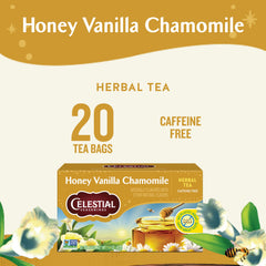 Celestial Seasonings tea bag close-up showing fine blend and neat sealed edge