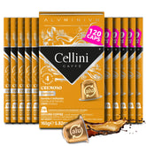 Cellini front packaging showing 120 pods and product name for easy identification