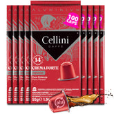 Cellini front box displaying 100 capsules and bold packaging convenience