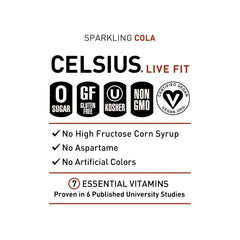 Hand holding CELSIUS can for scale showing brand portability and on-the-go energy