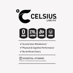 CELSIUS can peeking from a gym bag signaling portability and workout-ready energy