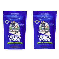 Celtic Sea Salt front packaging showing two resealable 1 lb bags, convenient storage