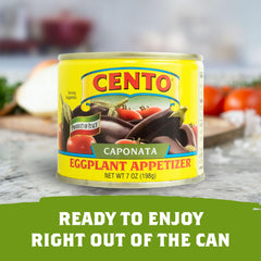 Cento can label and ingredient callout showing made in Italy quality