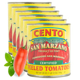 Cento front packaging six-pack showing cans and Italian origin, ensures pantry-ready authenticity
