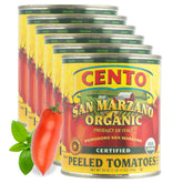 Cento can front view showing organic San Marzano label and authentic origin benefit