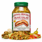 Central Grocery front jar showing product and bold New Orleans flavor benefit