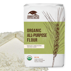 CENTRAL MILLING front packaging 10 lb bag showing organic label and benefits