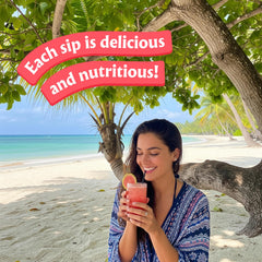 Ceres guava juice pulp texture close-up highlighting natural fruit content