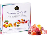 Çerez Pazarı front gift box showing assorted lokum variety and elegant packaging
