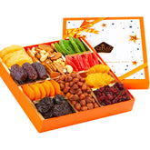 Çerez Pazarı front of orange marble-design gift box showing elegant packaging and premium look