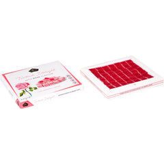Çerez Pazarı portioned rose Turkish delight on plate, easy sharing convenience