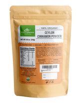 Ceylonflavors front packaging pouch showing product label and organic seal