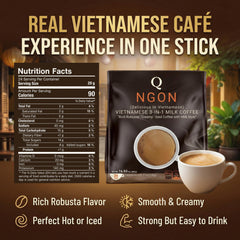 CFQ TRANQUANG pouring concentrate over ice for bold iced coffee