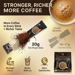 CFQ TRANQUANG powder texture in spoon showing rich Robusta body