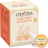 Cha4TEA front packaging showing 36-count box and product name, convenient storage benefit