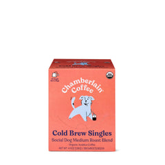 Chamberlain Coffee ten singles laid out for easy grab-and-brew convenience