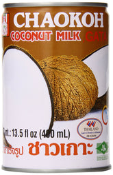 Chaokoh front packaging showing brand and can label for reliable pantry supply