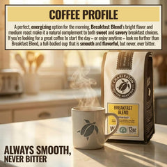 Charleston Coffee Roasters French press brewing showing smooth cup benefit