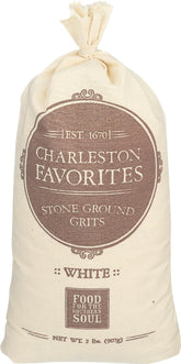 Charleston Favorites front packaging showing rustic 2 lb cloth bag and authentic appeal