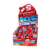 Charms Blow Pops front box showing Cherry Ice flavor and count benefits