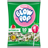 Charms watermelon front packaging showing 50-count bag and easy storage benefit