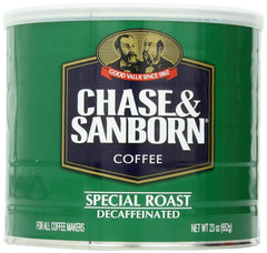 Chase & Sanborn front can showing label and recyclable steel can for freshness