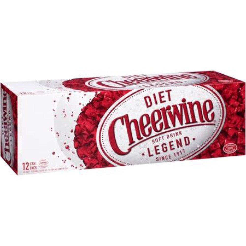 Cheerwine diet front can showing cherry flavor and refreshing lighter option