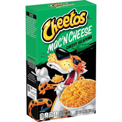 Cheetos Mac & Cheese Cheesy Jalapeño front packaging showing flavor and pack size, quick meal appeal