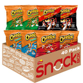 Cheetos front packaging showing the full 40-count variety pack and easy grab convenience