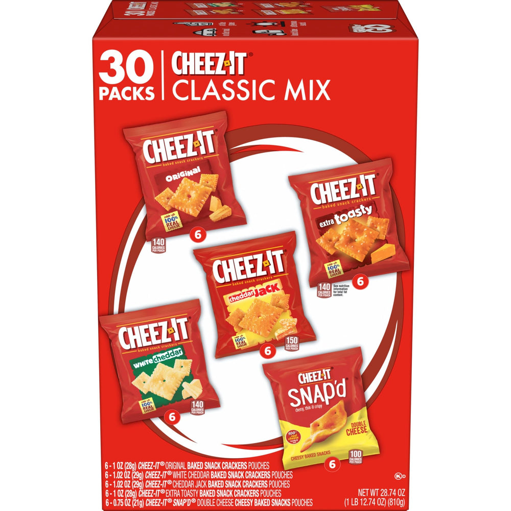Cheez-It front box showing variety pack and convenience