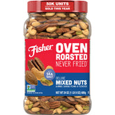 CHEF'S NATURALS Fisher front canister showing label and size, convenient pantry benefit