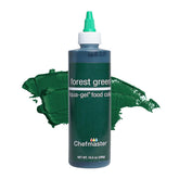 Chefmaster bottle front packaging showing forest green color and professional label benefit