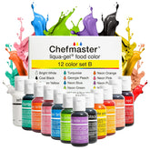 Chefmaster front packaging showing full 12-color set and vibrant benefit