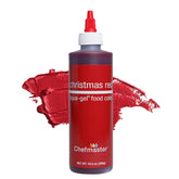 Chefmaster bottle front packaging showing bright red gel and product information benefit vivid color