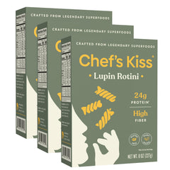 Chef's Kiss front packaging showing three-pack and protein callout for quick identification