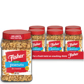 CHEF'S NATURALS Fisher front canister showing label and full peanuts for easy selection